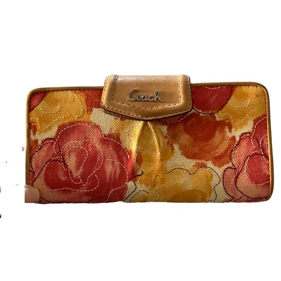 EUC Vintage Coach Ashley Floral Wallet - Picture 1 of 11